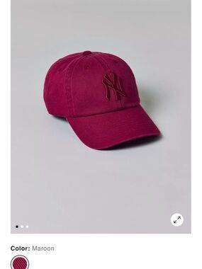 New York Yankees Maroon Classic Baseball Cap Wine color Adjustable